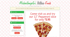Desktop Screenshot of michaelangelosfoods.com